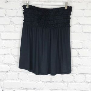 Express Strapless Black Shirt